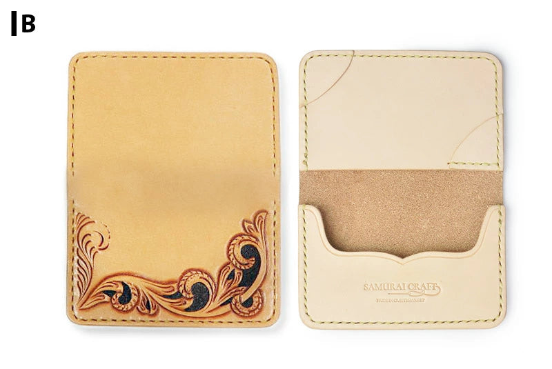 サムライクラフト ジョッター付き名刺入れ 角丸 カードケース シェリダンスタイルカービング