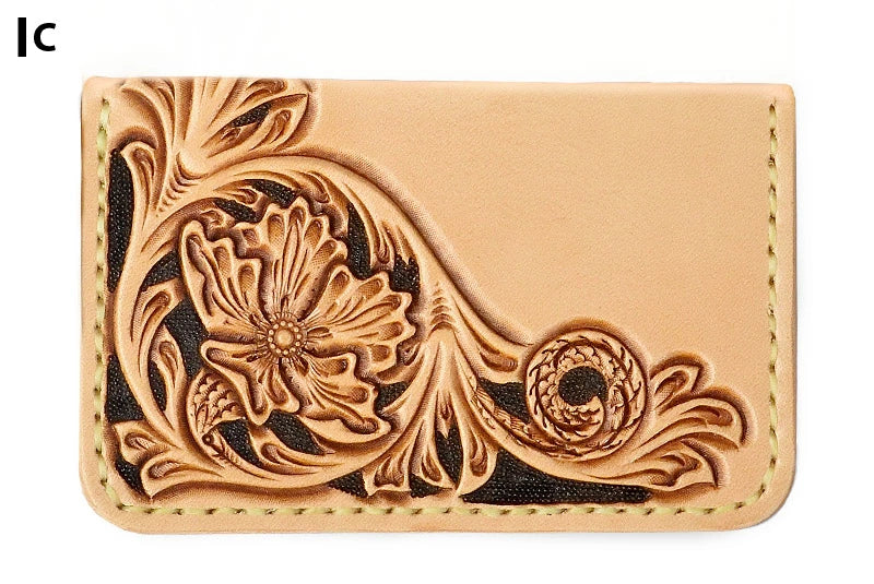 サムライクラフト ジョッター付き名刺入れ 角丸 カードケース シェリダンスタイルカービング