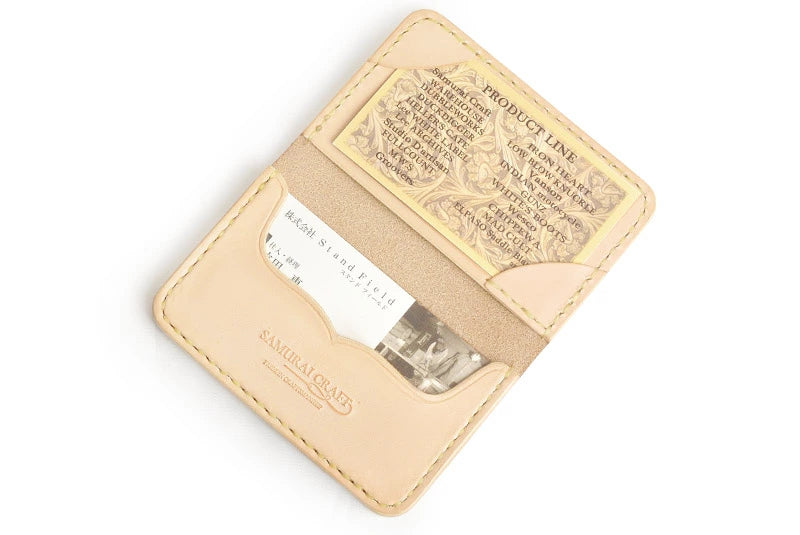 サムライクラフト ジョッター付き名刺入れ 角丸 カードケース シェリダンスタイルカービング