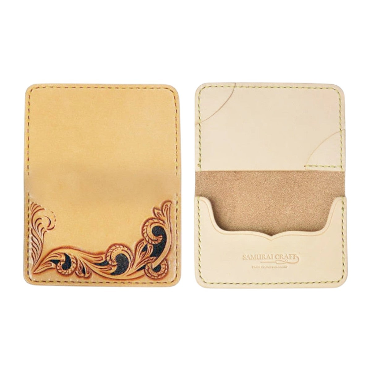 サムライクラフト ジョッター付き名刺入れ 角丸 カードケース シェリダンスタイルカービング