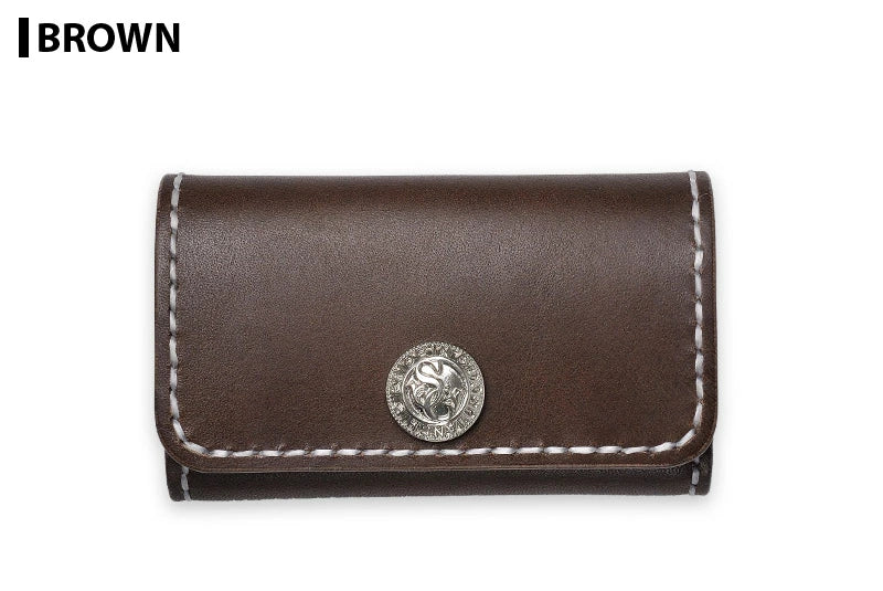 サムライクラフト B-15D ボックス 2段 名刺入れ カードケース 2ポケット コンチョ付き サドル オイル