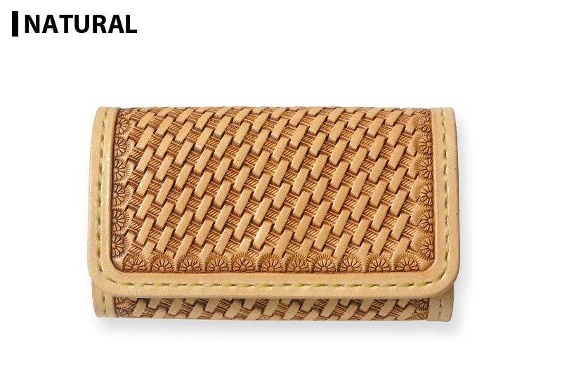 サムライクラフト B-15D ボックス 2段 名刺入れ カードケース 2ポケット バスケットウィーブ