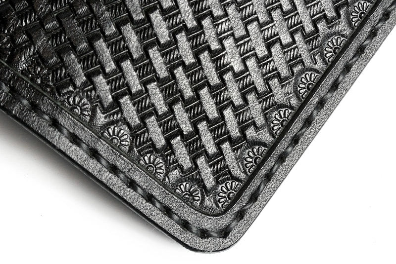 サムライクラフト B-15D ボックス 2段 名刺入れ カードケース 2ポケット バスケットウィーブ