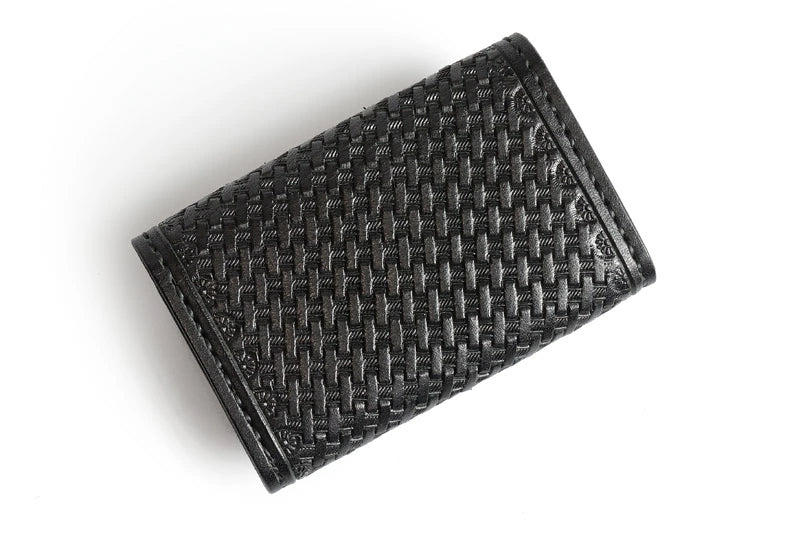 サムライクラフト B-15D ボックス 2段 名刺入れ カードケース 2ポケット バスケットウィーブ