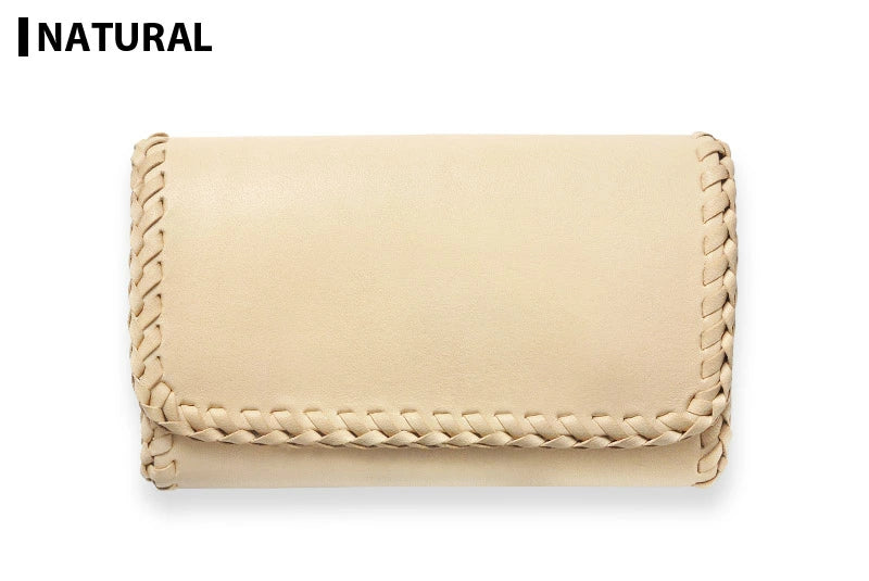 サムライクラフト B-15D ボックス 2段 名刺入れ カードケース 2ポケット ナチュラル ダブルステッチ