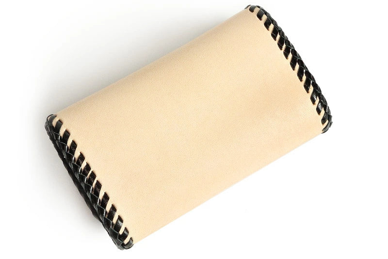 サムライクラフト B-15D ボックス 2段 名刺入れ カードケース 2ポケット ナチュラル ダブルステッチ