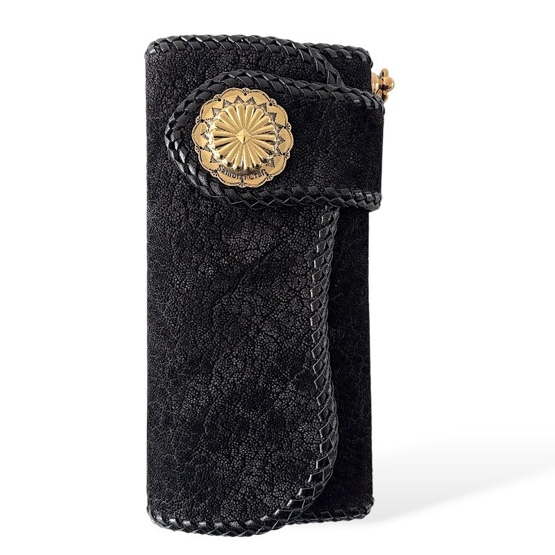 サムライクラフト B-3 三つ折りロングウォレット エレファントレザー ブラック 2点セット-Crafted for One-