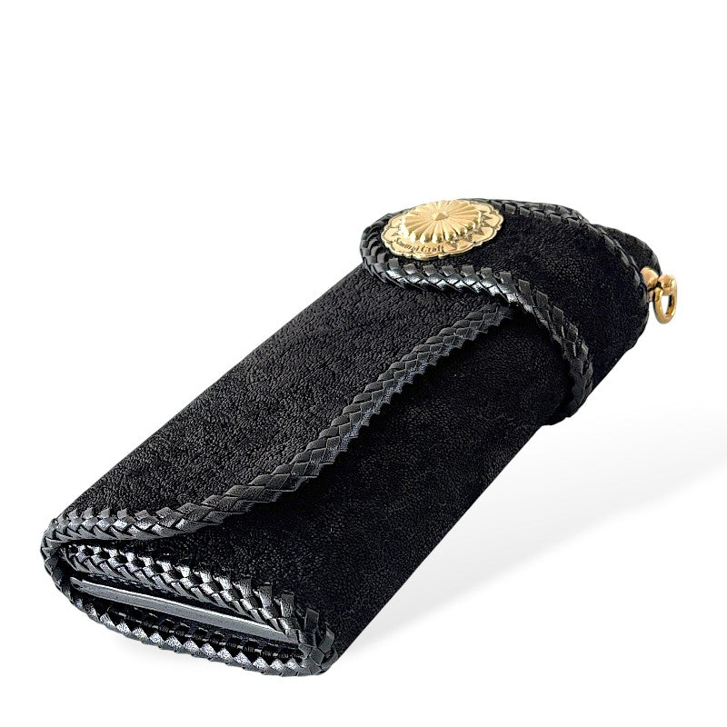 サムライクラフト B-3 三つ折りロングウォレット エレファントレザー ブラック 2点セット-Crafted for One-