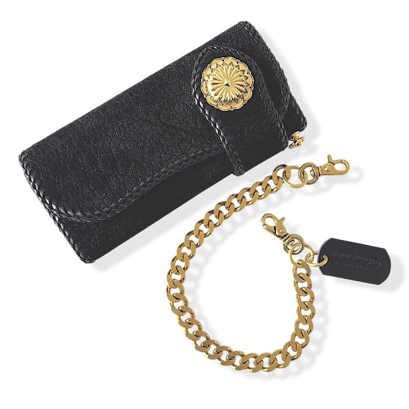 サムライクラフト B-3 三つ折りロングウォレット エレファントレザー ブラック 2点セット-Crafted for One-