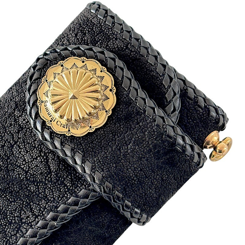 サムライクラフト B-3 三つ折りロングウォレット エレファントレザー ブラック 2点セット-Crafted for One-