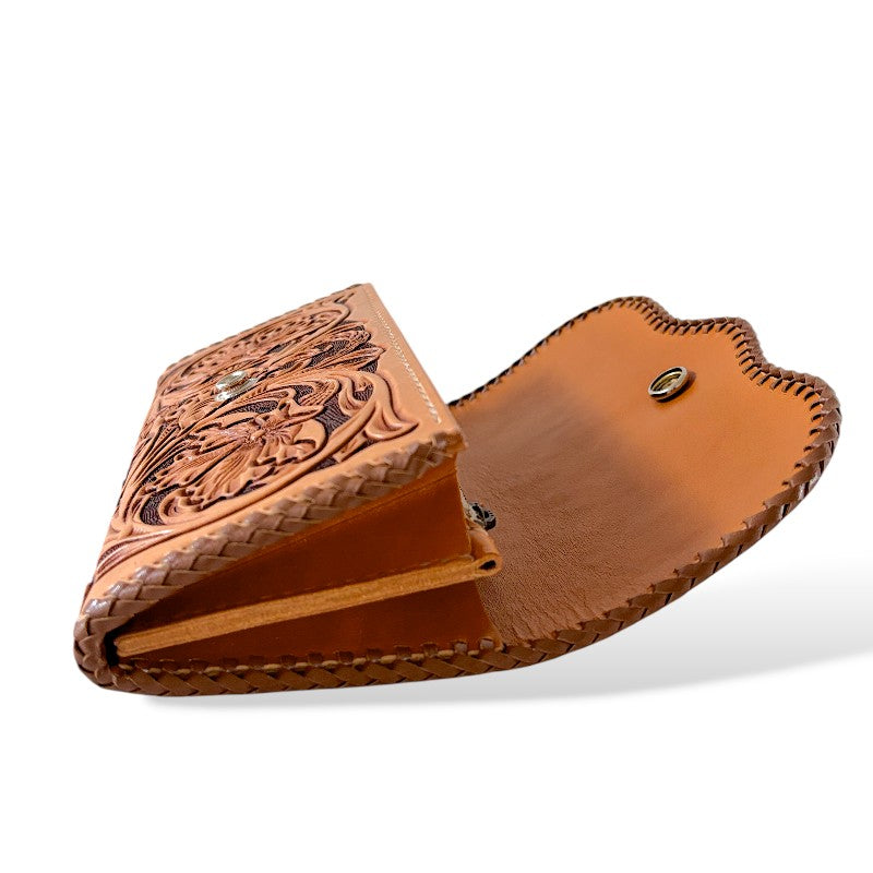 サムライクラフト シェリダンスタイルカービング B-3 ロングウォレット センターコンチョ -Crafted for One-