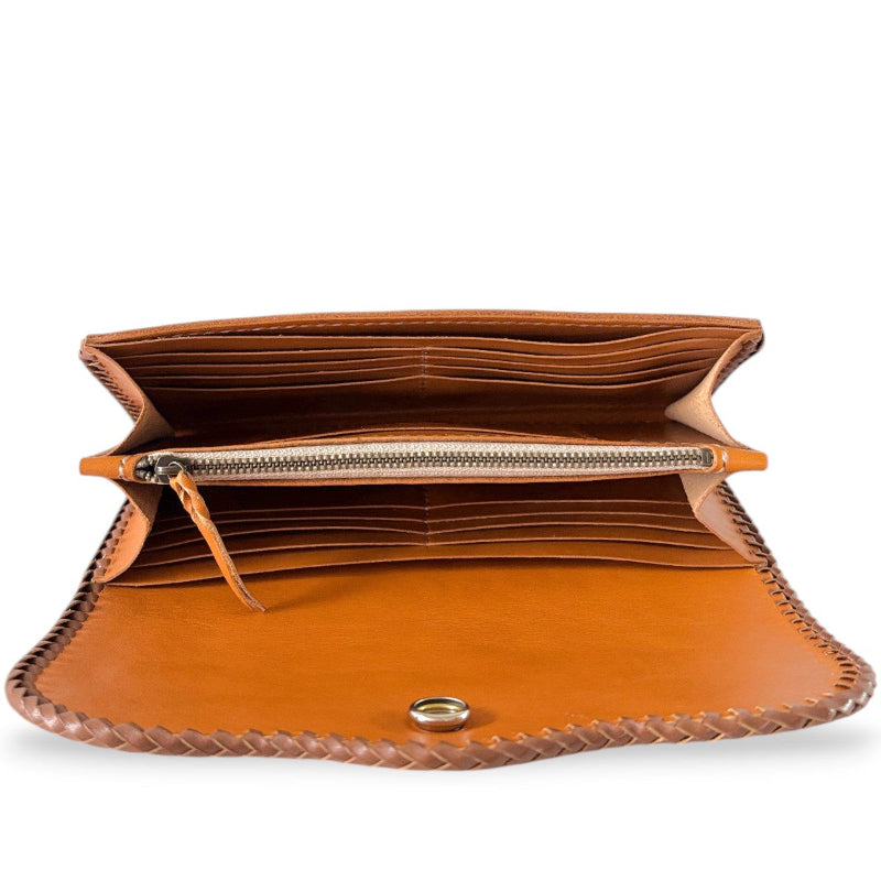 サムライクラフト シェリダンスタイルカービング B-3 ロングウォレット センターコンチョ -Crafted for One-