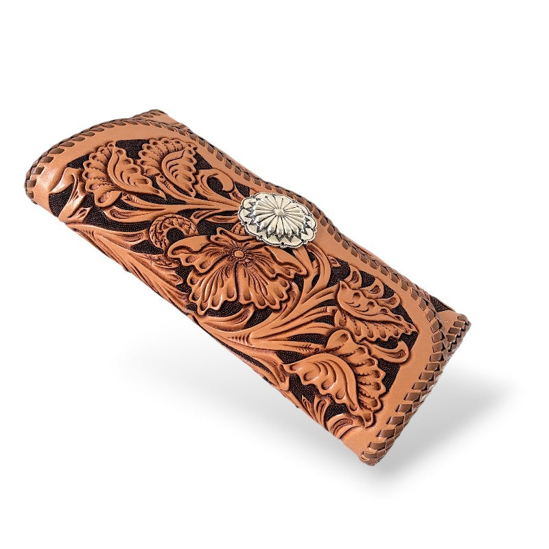 サムライクラフト シェリダンスタイルカービング B-3 ロングウォレット センターコンチョ -Crafted for One-