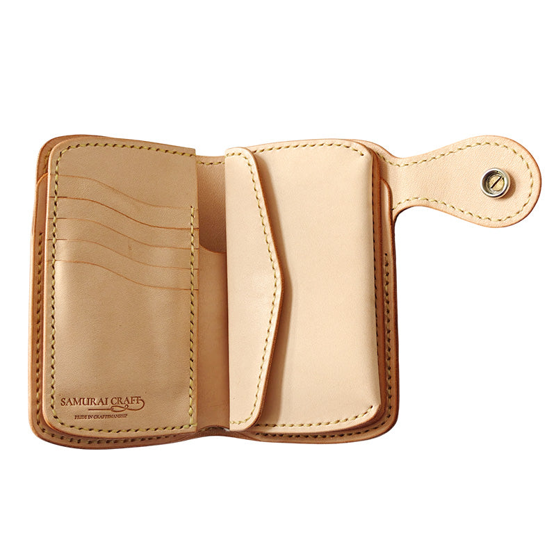サムライクラフト ミドルウォレット B-10R サドルレザー ナチュラル