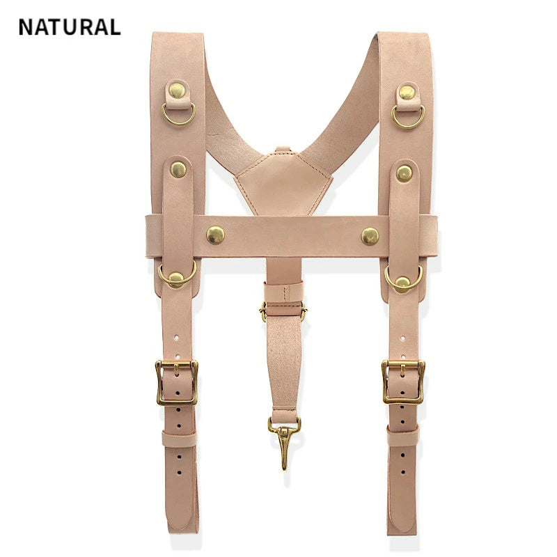 サムライクラフト ウェーディングベルト用サスペンダー 厚革ヌメ