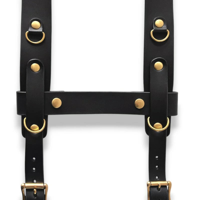 サムライクラフト ウェーディングベルト用サスペンダー 厚革ヌメ