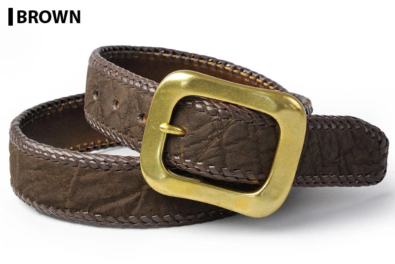 サムライクラフト BL-1 レザーベルト  エレファントスキンレザー ダブルステッチ