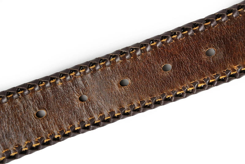 サムライクラフト BL-1 レザーベルト  エレファントスキンレザー ダブルステッチ