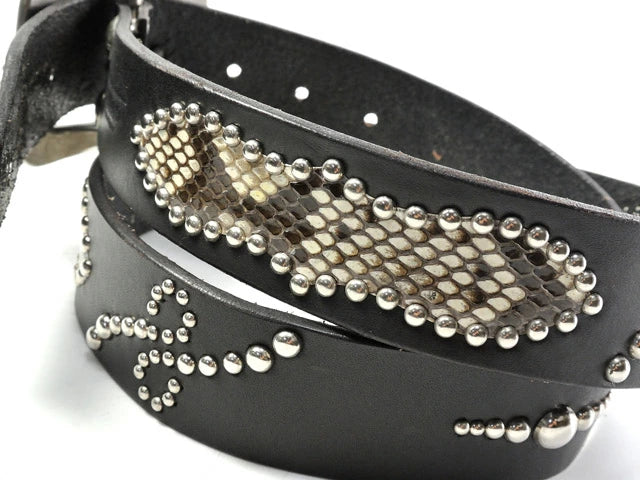 サムライクラフト BL-1 レザーベルト スタッズ ダイヤモンドパイソン