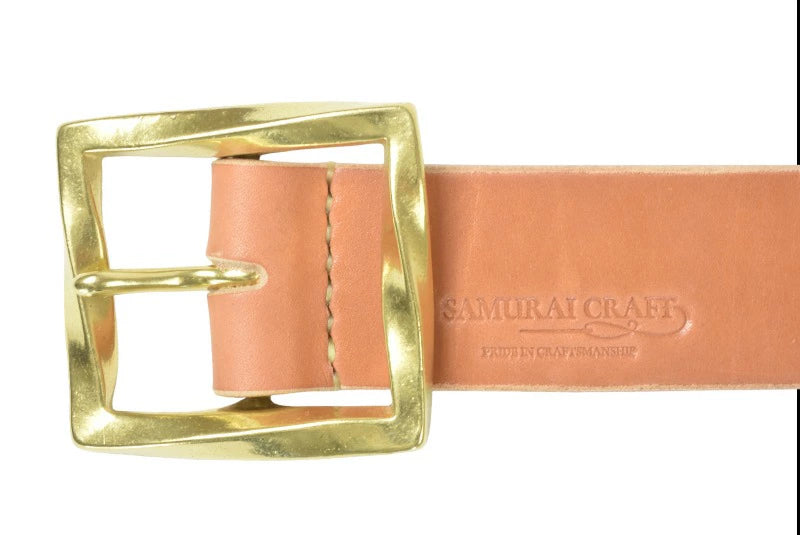 サムライクラフト BL-1 レザーベルト タイプ3 ベンズレザー 真鍮スタッズ タンニング