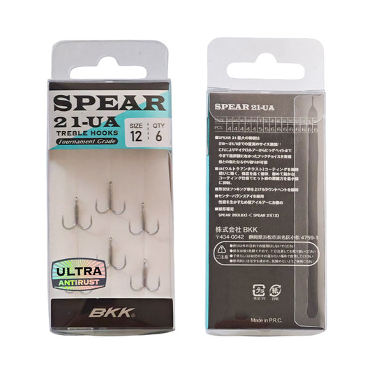 BKK ビーケーケー SPEAR-21 UA サイズ 12 QTY 6 トレブルフック