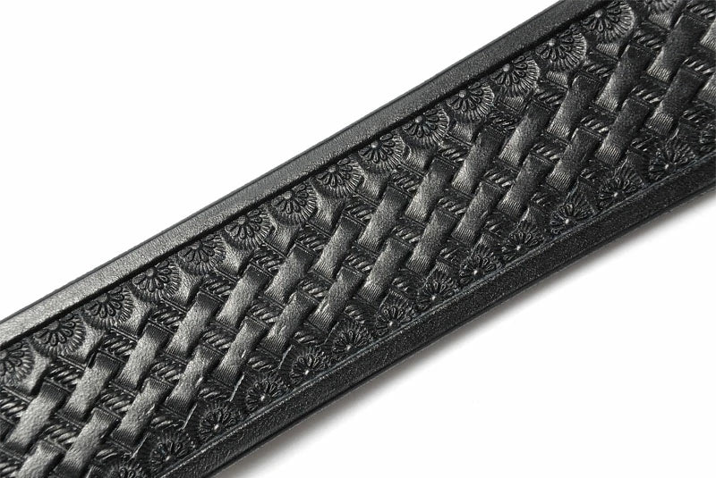 サムライクラフト BL-1 ギャリソンベルト ベンズレザー バスケットウィーブ スタンピング ブラック ブラウン