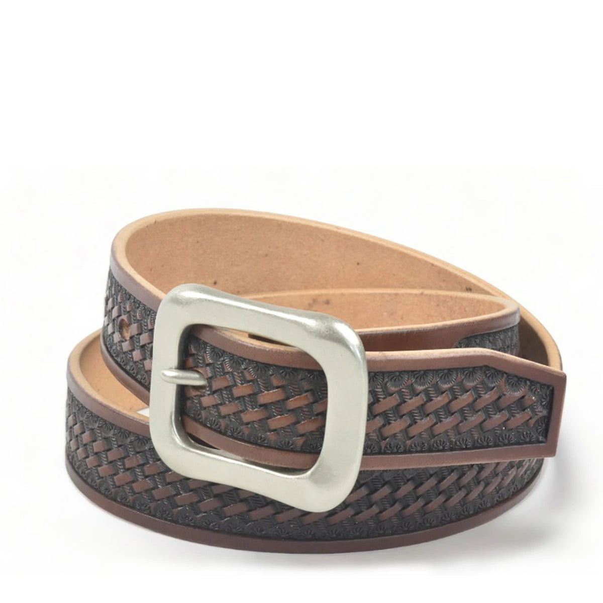 サムライクラフト BL-1 ギャリソンベルト ベンズレザー バスケットウィーブ スタンピング ブラック ブラウン