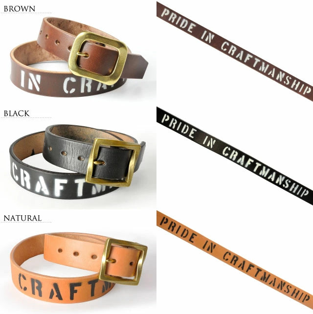 サムライクラフト BL-1 レザーベルト タイプ2 ベンズレザー PRIDE IN CRAFTMANSHIP ステンシルプリント