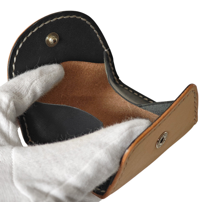 サムライクラフト コインケース ボックスタイプ サドルレザー ナチュラル バイカラー レッド ブラック