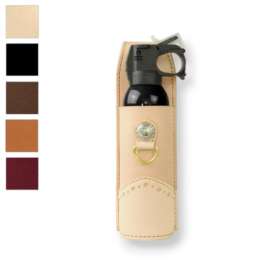 サムライクラフト 熊撃退スプレーホルダー メダリオンオーバーレイ 厚革ヌメ オイルレザー