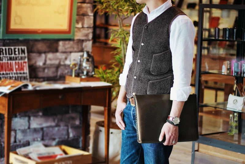 サムライクラフト クラッチバッグ サドルレザー オイルレザー 厚革ヌメ