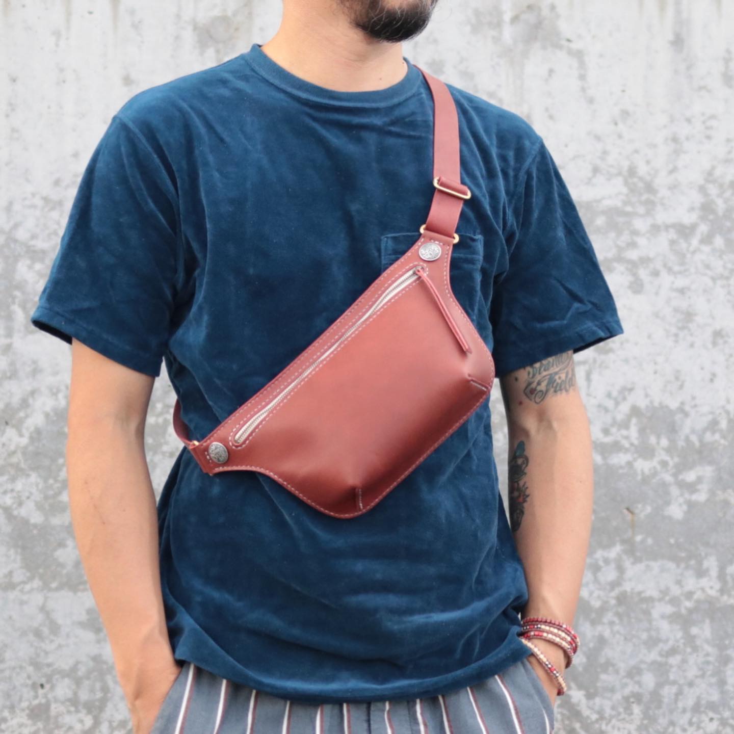 サムライクラフト ユーティリティ ファニーパック「アクティブ」 オイルレザー