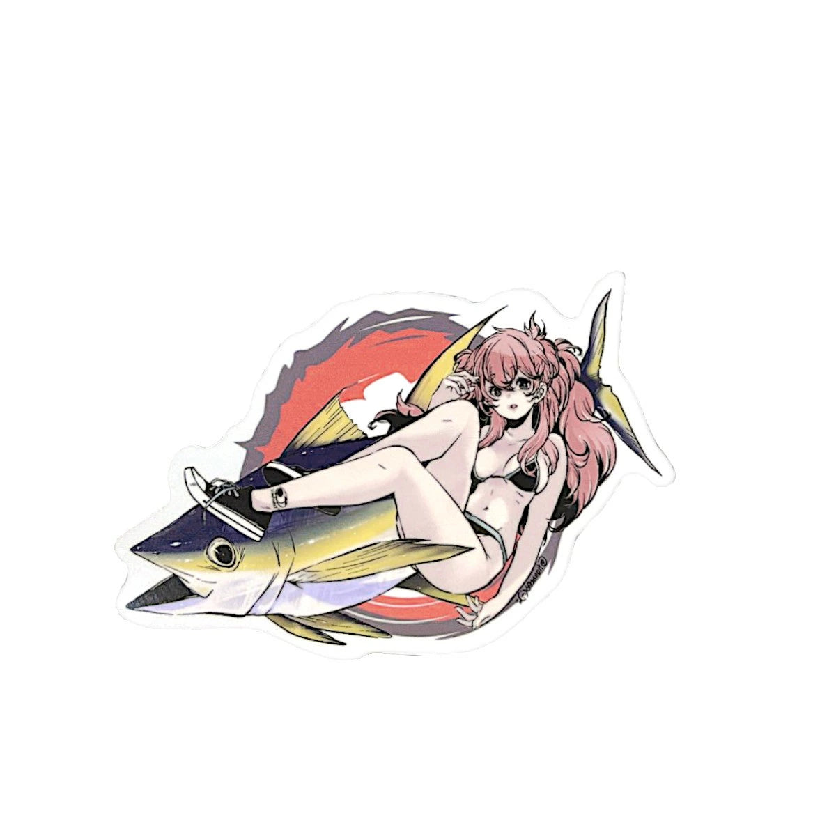 ジェイライクプロダクト @honne_69 フィッシュアートステッカー ミニサイズ  mini A7 サイズ