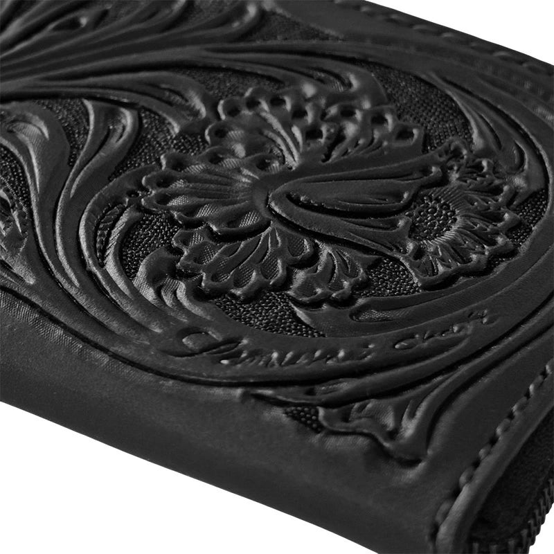 サムライクラフト Lファスナー ロングウォレット シェリダンスタイルカービング 黒染め