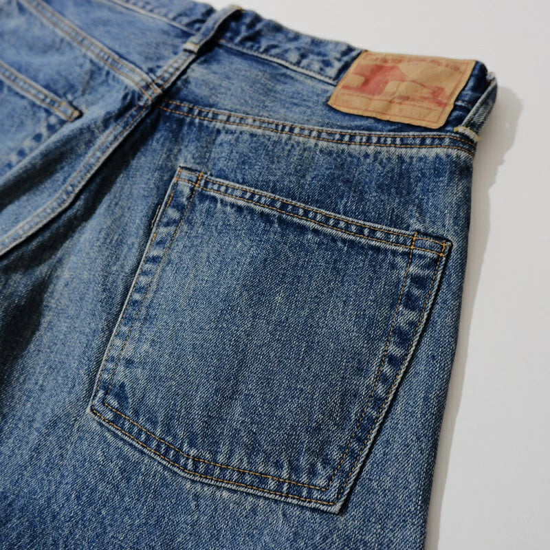FOB FACTORY F160 66 SELVEDGE 5P セルヴィッチ 66デニム 5ポケット #SB ユーズド ウォッシュ ボトムス ジーンズ テーパード セルビッチ 日本製