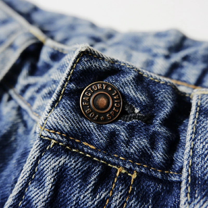 FOB FACTORY F160 66 SELVEDGE 5P セルヴィッチ 66デニム 5ポケット #SB ユーズド ウォッシュ ボトムス ジーンズ テーパード セルビッチ 日本製