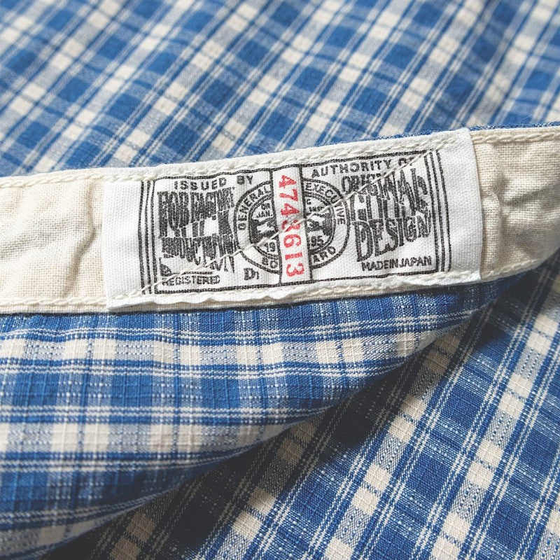 FOB FACTORY エフオービーファクトリーF3516 ンディゴチェック ワークシャツ