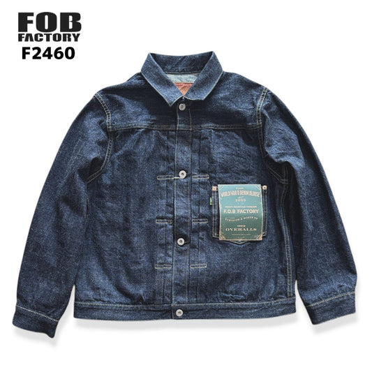 FOB FACTORY F2460 WW II 大戦 デニム ジャケット  14oz ロッキーセルビッジ