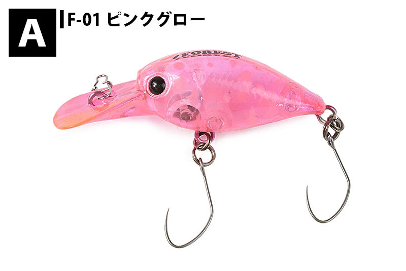 【FOREST】 フォレスト ラッキークラフトコラボ ディープクラピーフォレストカラー 3.1g 3.4mm クランク ルアー