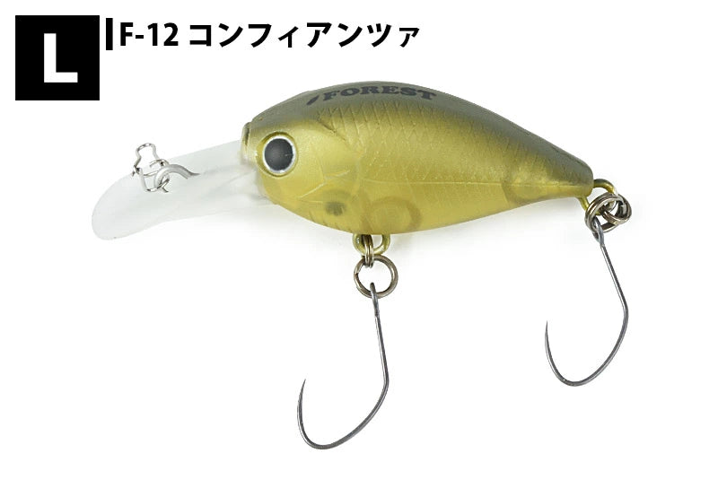【FOREST】 フォレスト ラッキークラフトコラボ ディープクラピーフォレストカラー 3.1g 3.4mm クランク ルアー
