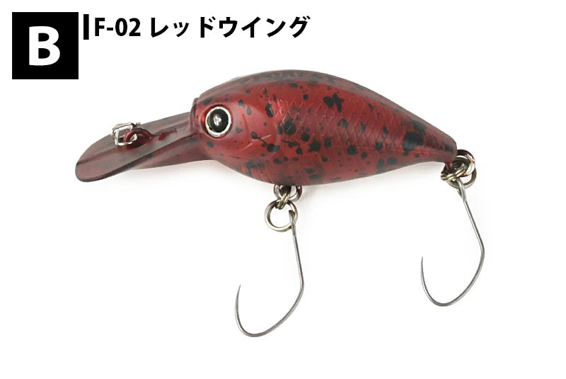 【FOREST】 フォレスト ラッキークラフトコラボ ディープクラピーフォレストカラー 3.1g 3.4mm クランク ルアー