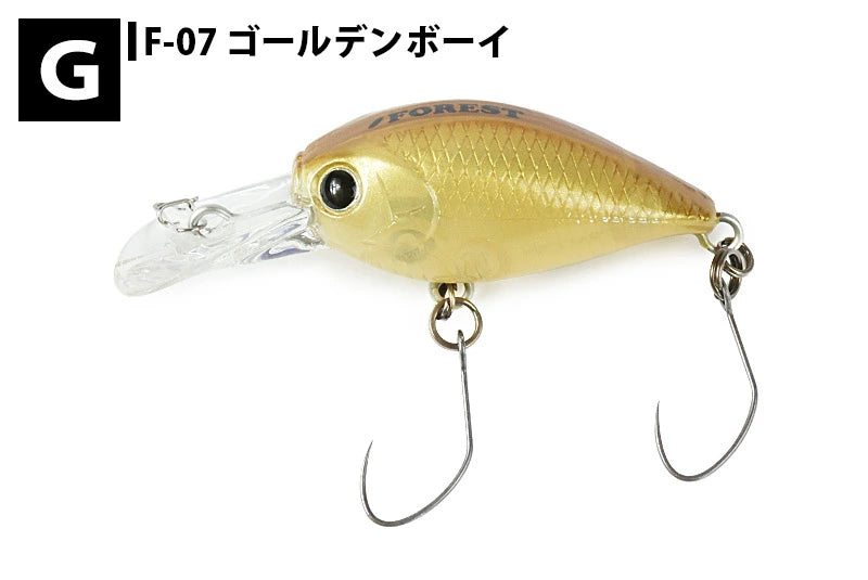 【FOREST】 フォレスト ラッキークラフトコラボ ディープクラピーフォレストカラー 3.1g 3.4mm クランク ルアー