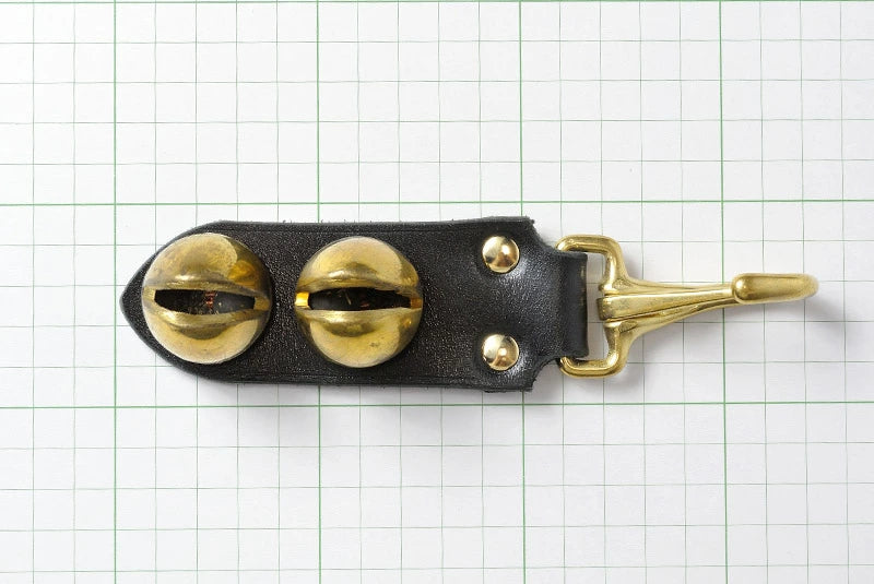 サムライクラフト ベアーベル フック 南部熊鈴 フック式 厚革ヌメ ブラック