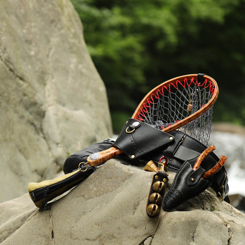 サムライクラフト ベアーベル フック 南部熊鈴 フック式 厚革ヌメ ブラック