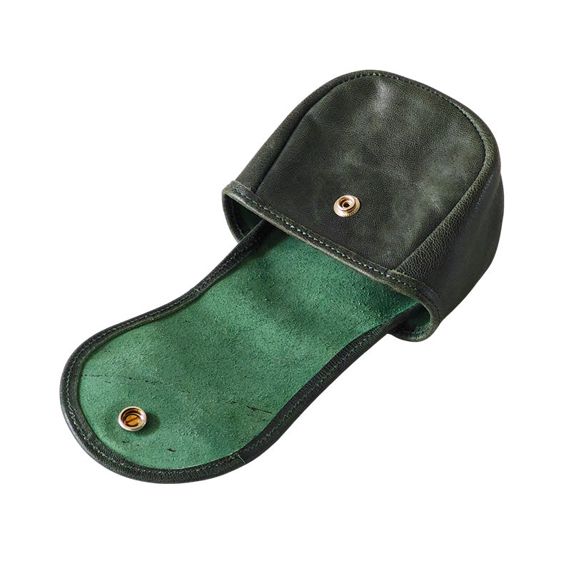 サムライクラフト リールケース キャメルレザー グリーン