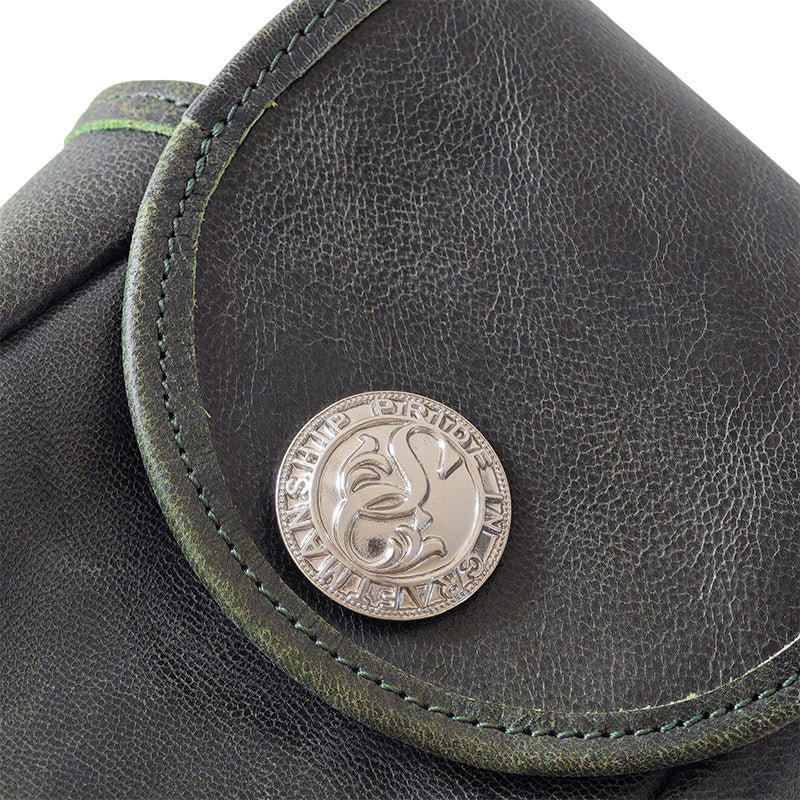 サムライクラフト リールケース キャメルレザー グリーン