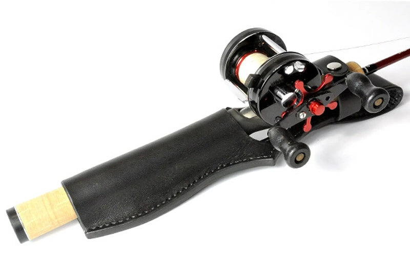 サムライクラフト ロッドホルダー ベイトリール専用 ストレートハンドル用 厚革ヌメ