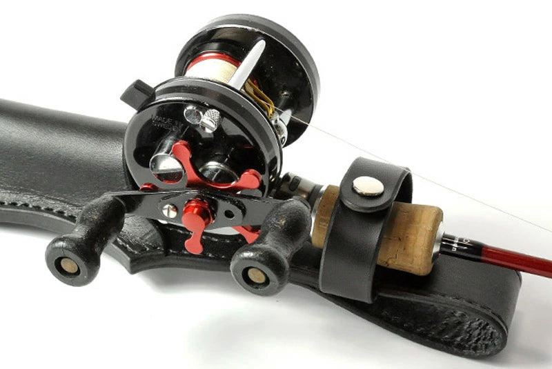 サムライクラフト ロッドホルダー ベイトリール専用 ストレートハンドル用 厚革ヌメ