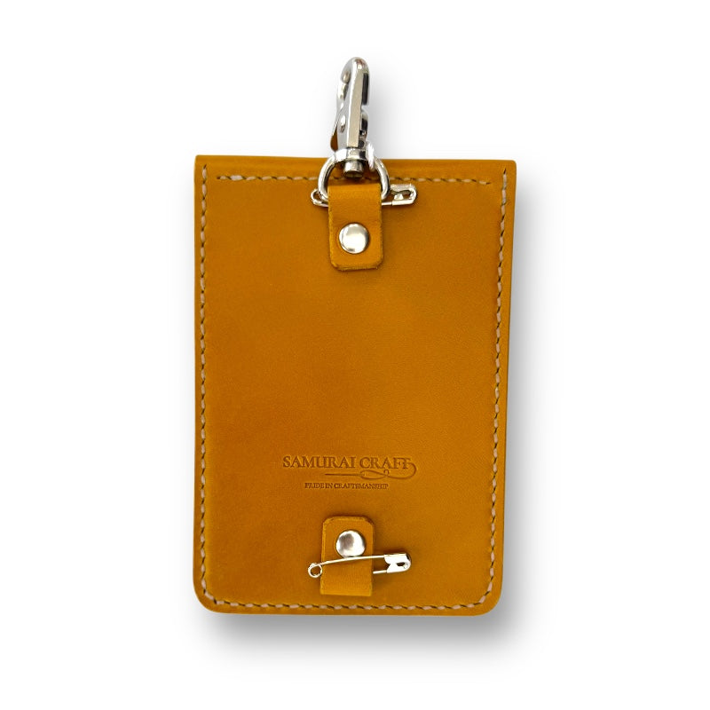 サムライクラフト 年券ホルダー クリア窓付き - タン -