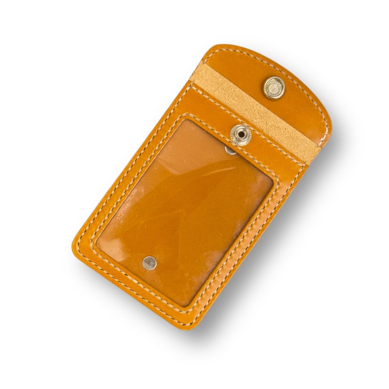 サムライクラフト 年券ホルダー クリア窓付き - タン -